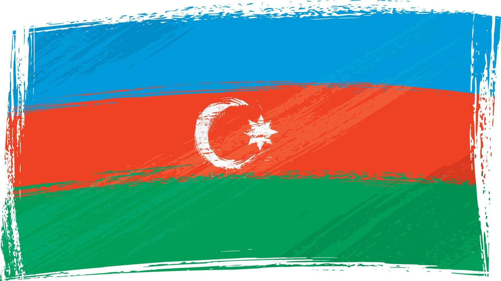 Grunge Azerbaijan flag vector