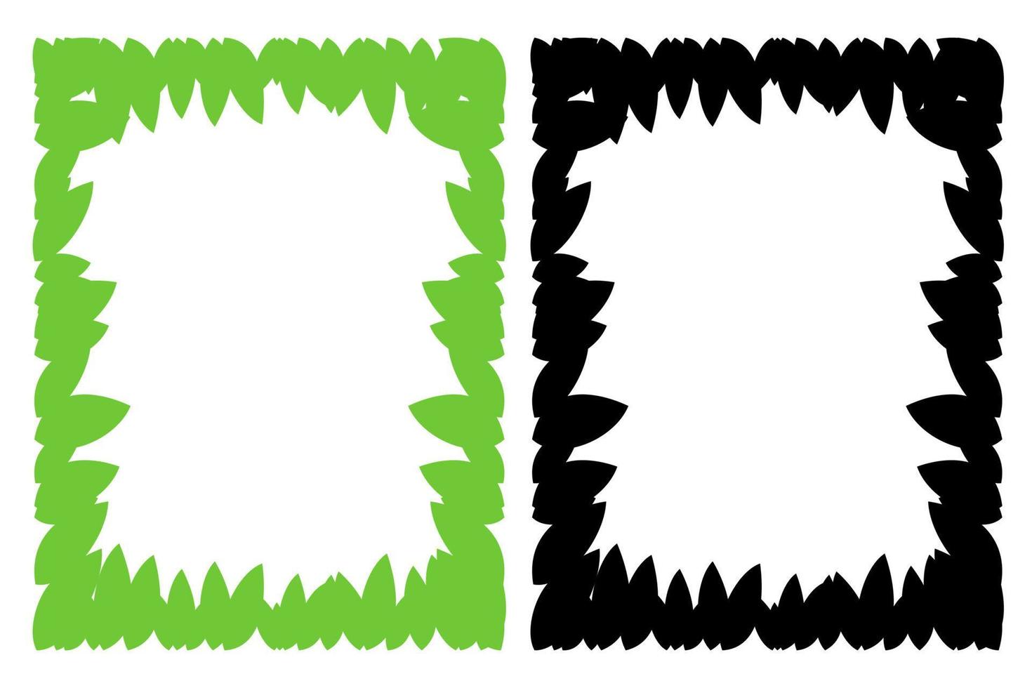 leaves border. transparent frame vector