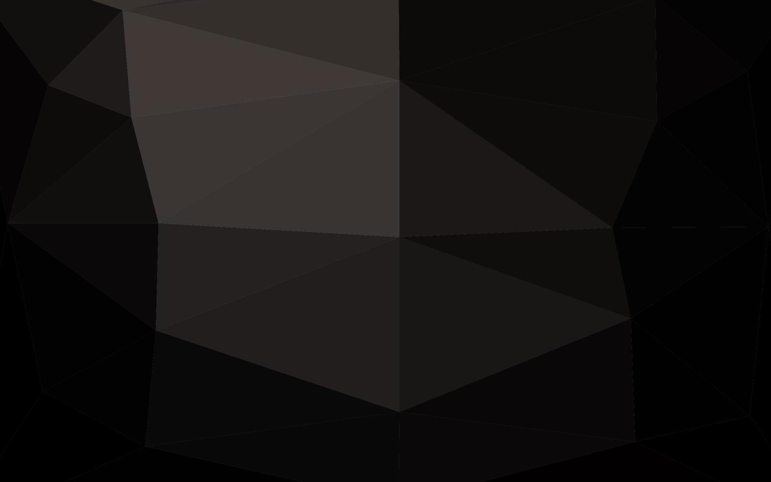 Dark Black vector abstract polygonal texture.