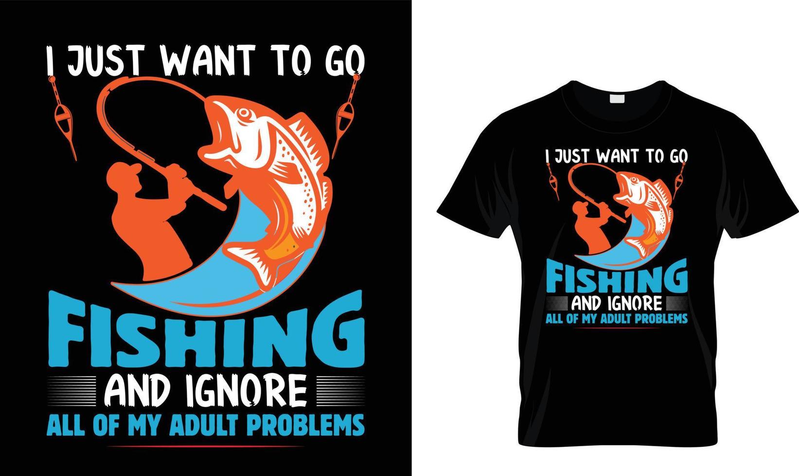 vector libre de diseño de camiseta de pesca