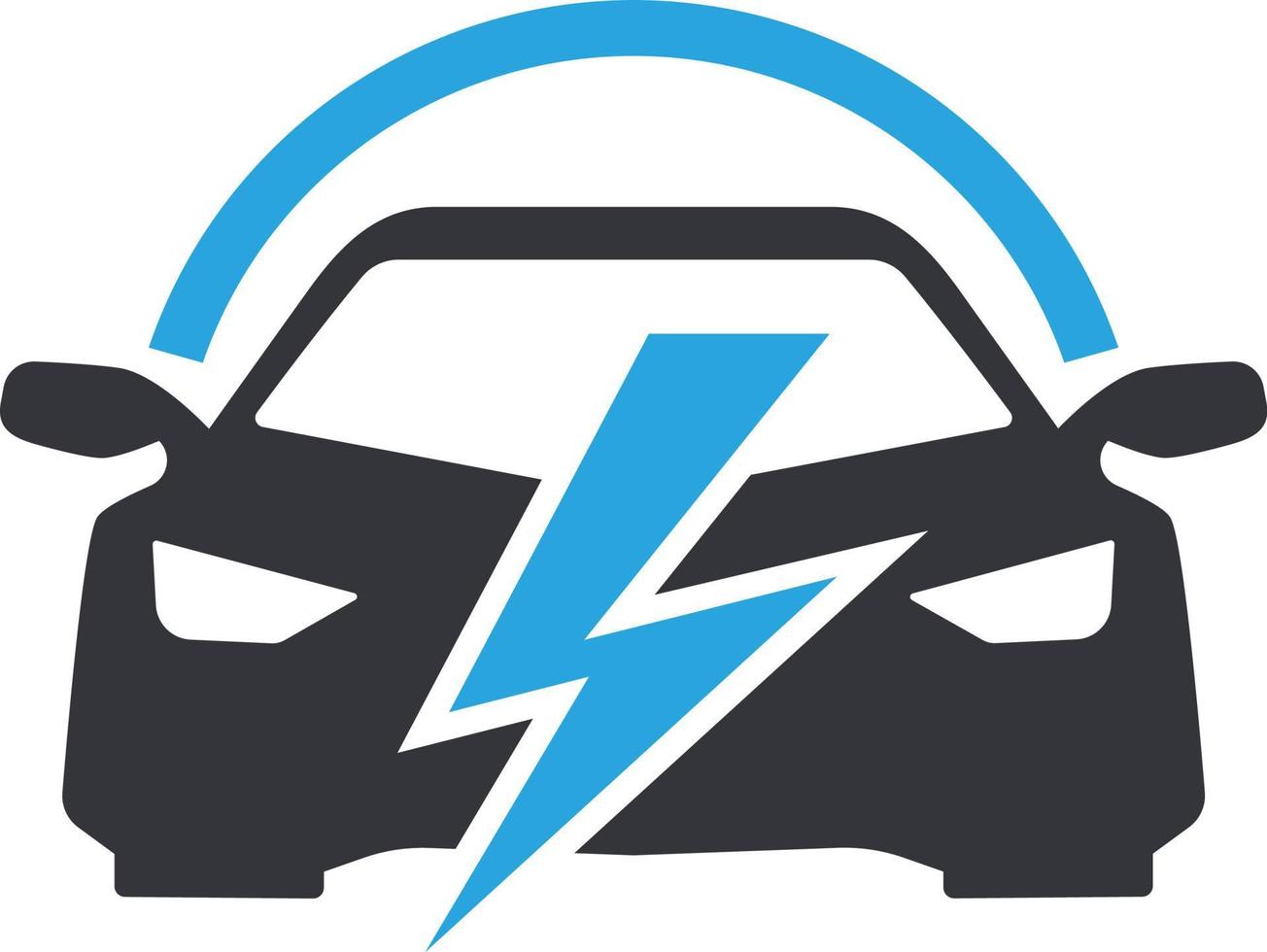 Illustration of electric car logo vector