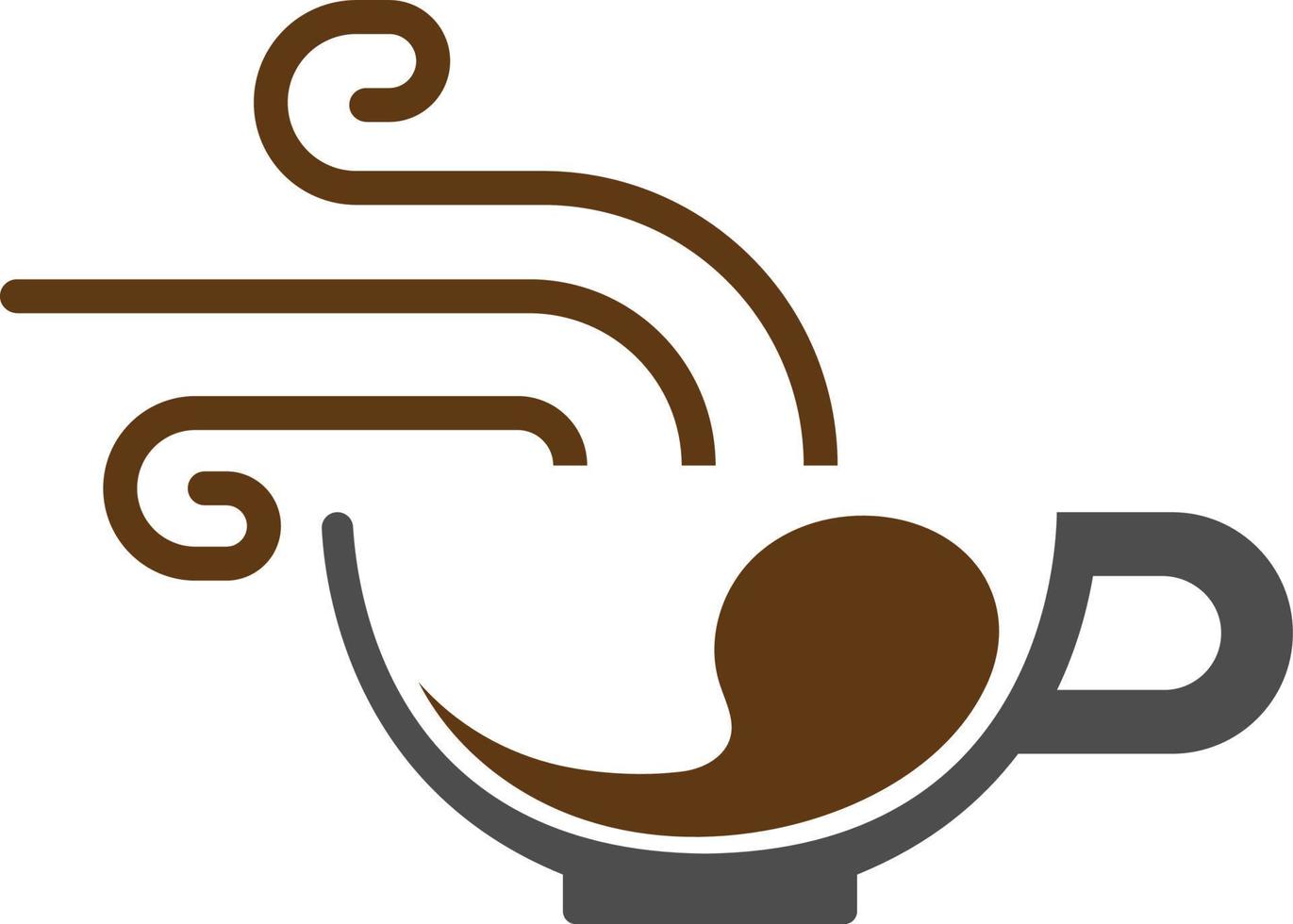 ilustración del logotipo del aroma del café vector