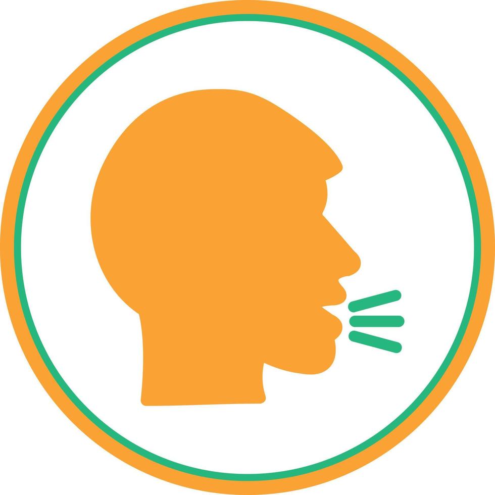 Head Side Cough Vector Icon Design