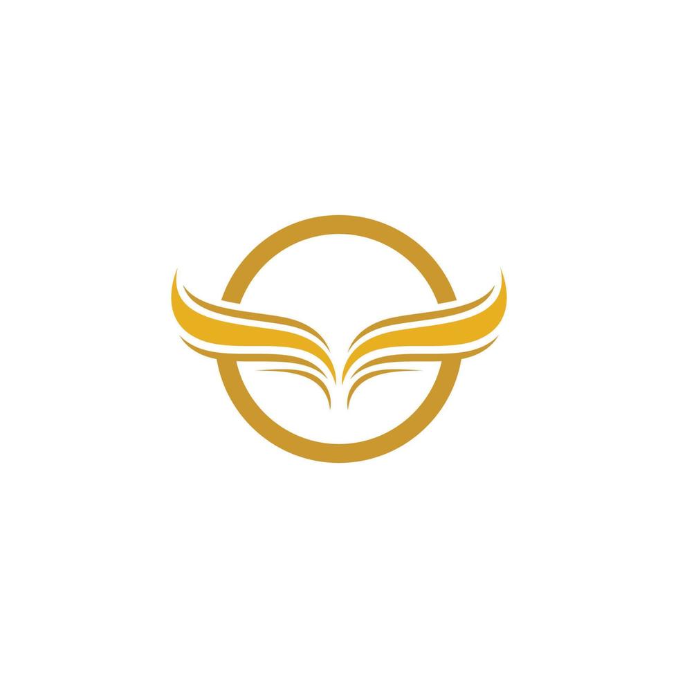 Ilustración de icono de símbolo de plantilla de logotipo de ala vector