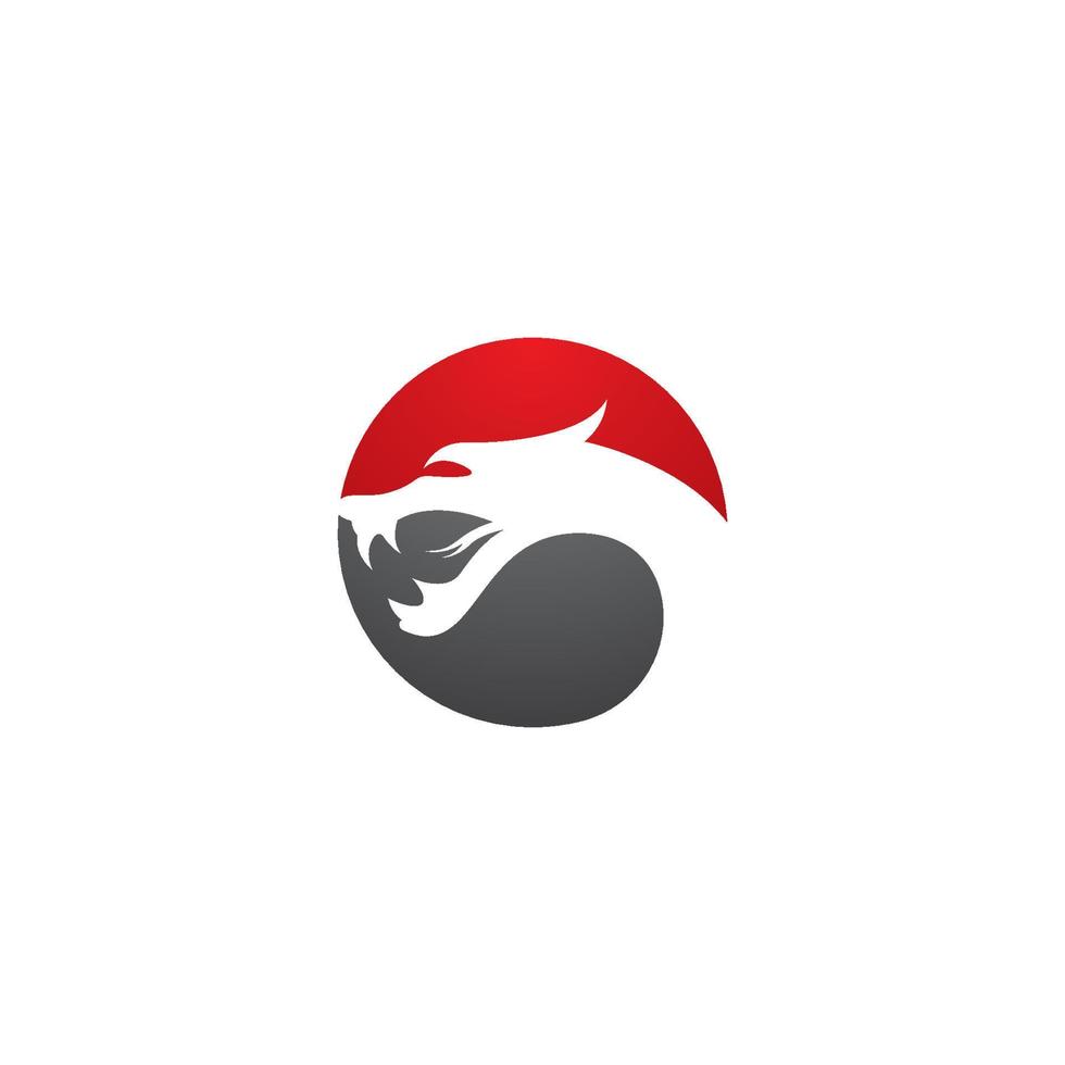 Dragon head logo vector icon