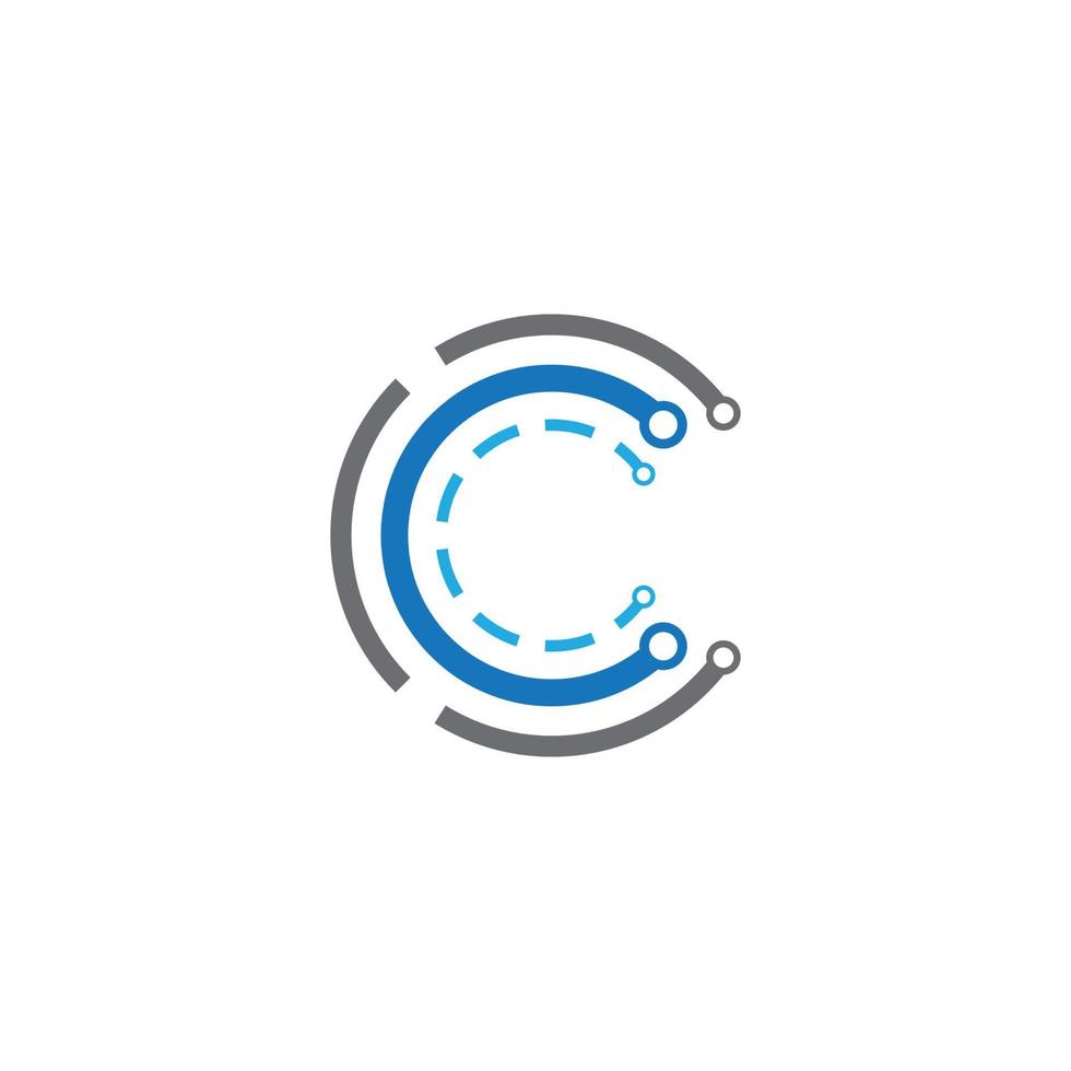 ilustración de icono de vector de plantilla de logotipo de tecnología