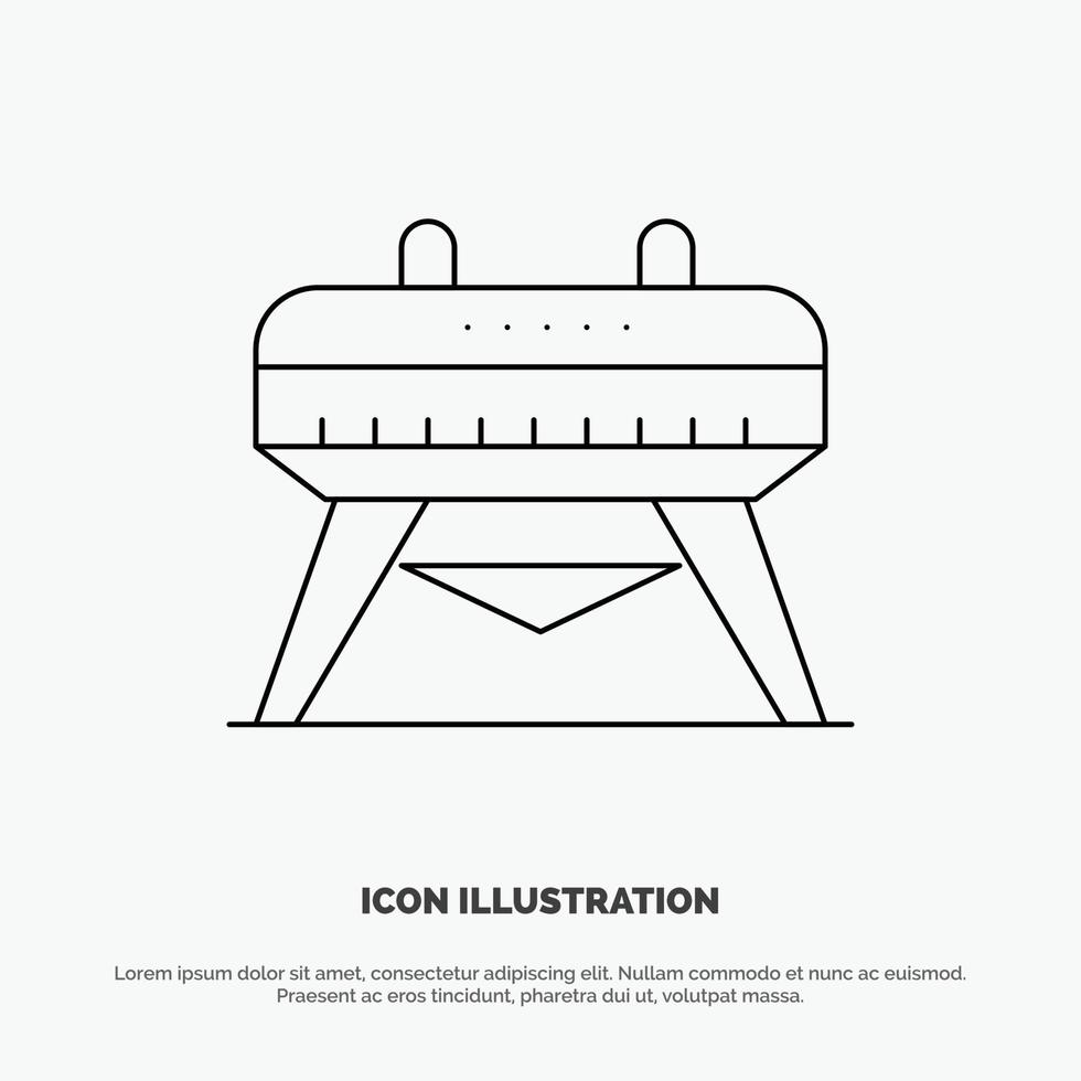 Gymnastic Gymnastics Horse Line Icon Vector