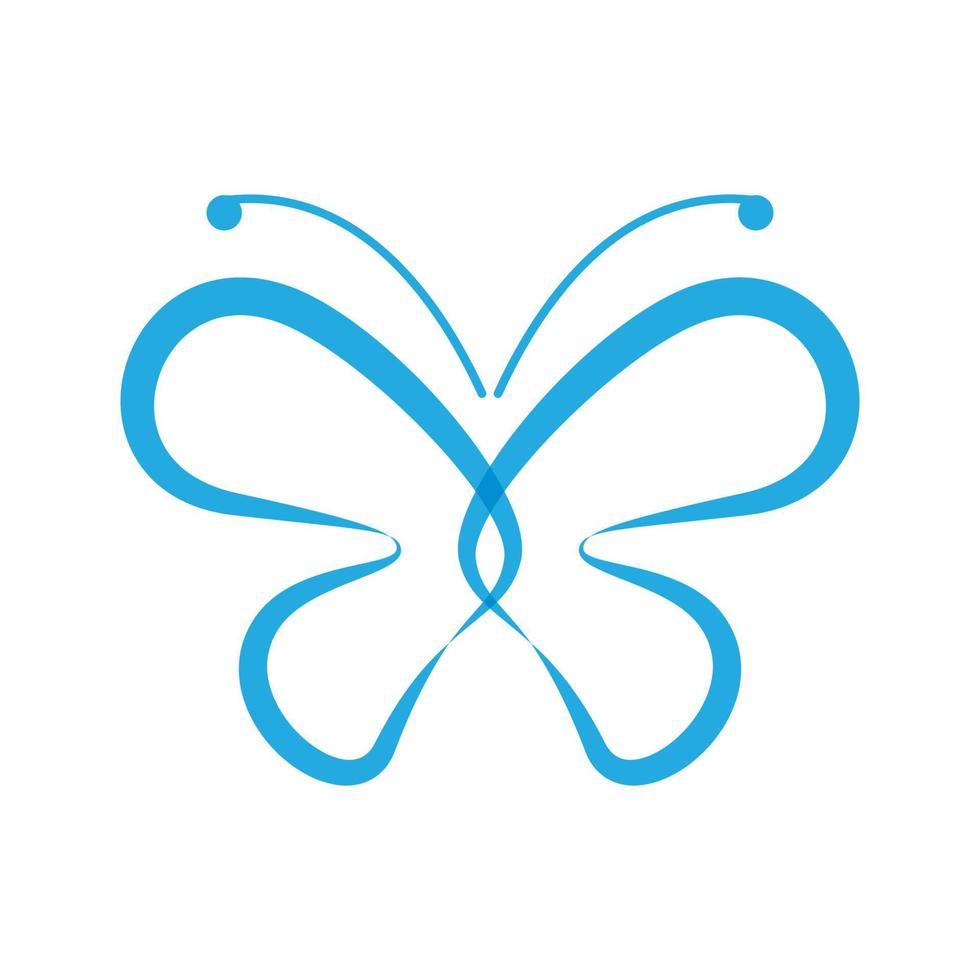 Beauty butterfly logo images vector