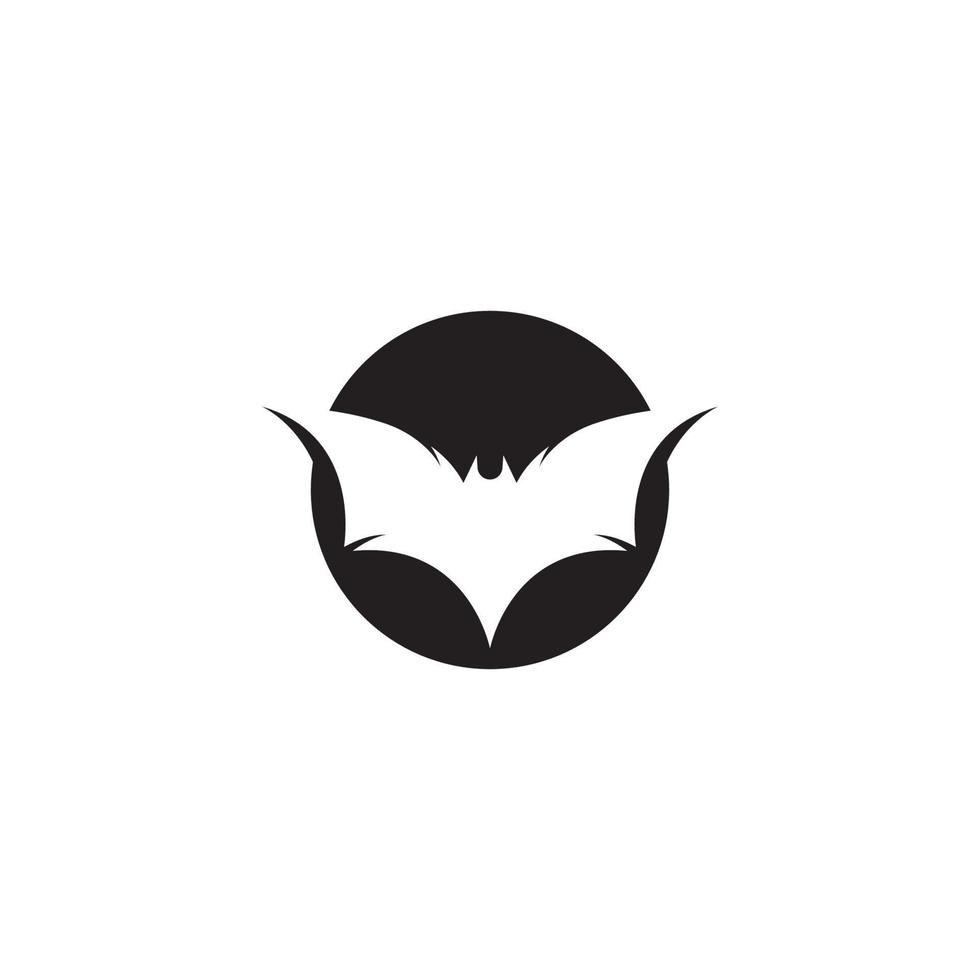 Ilustración de icono de vector de plantilla de logotipo de murciélago