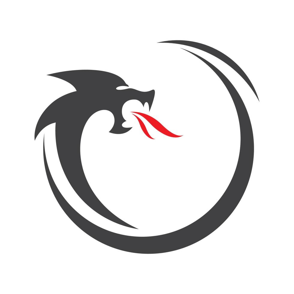 imágenes de dragon head logo vector