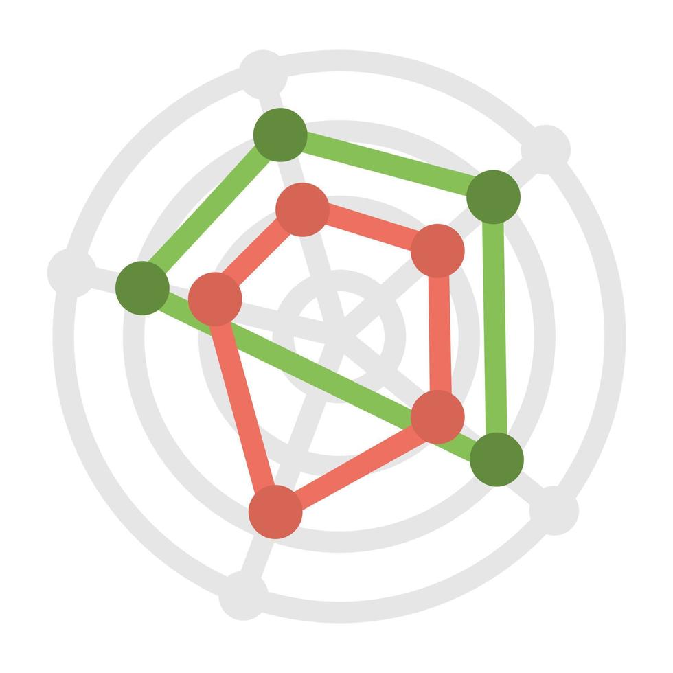 Trendy Radar Chart vector