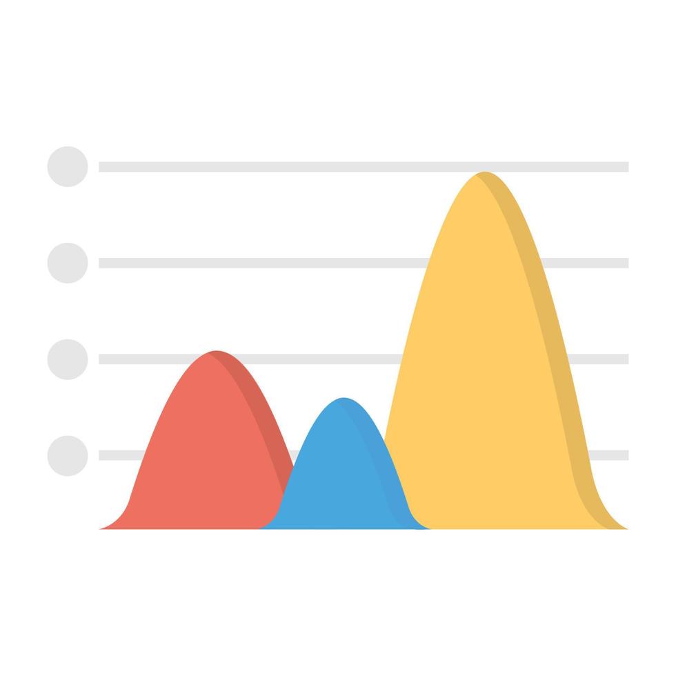 gráfico de curva de moda vector