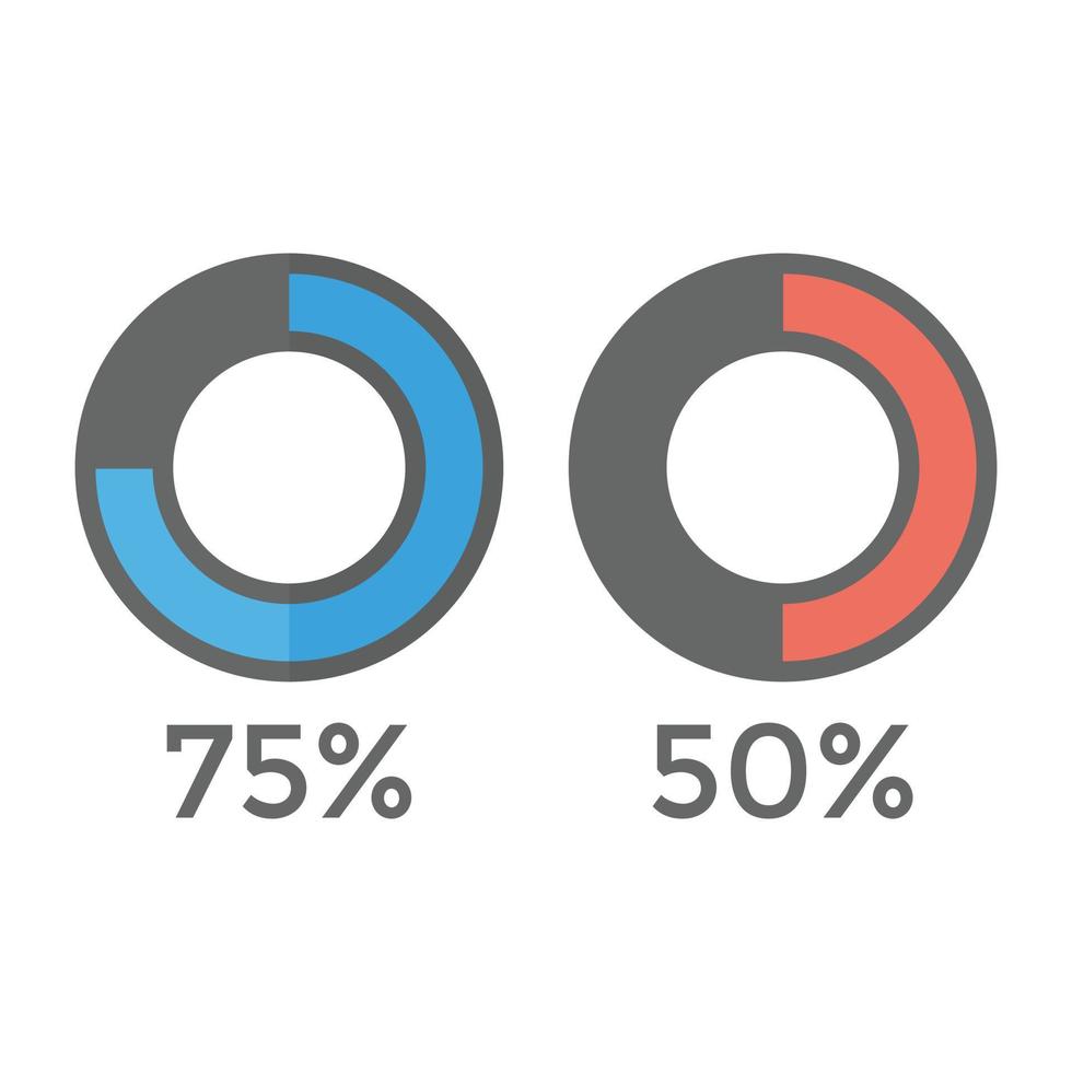 Trendy Pie Chart vector