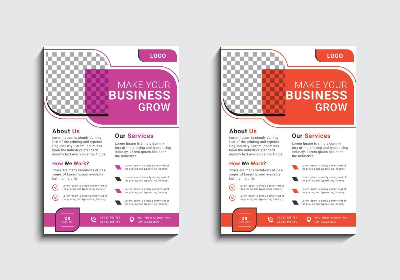 Modern and creative professional corporate business flyer template design in a4 vector