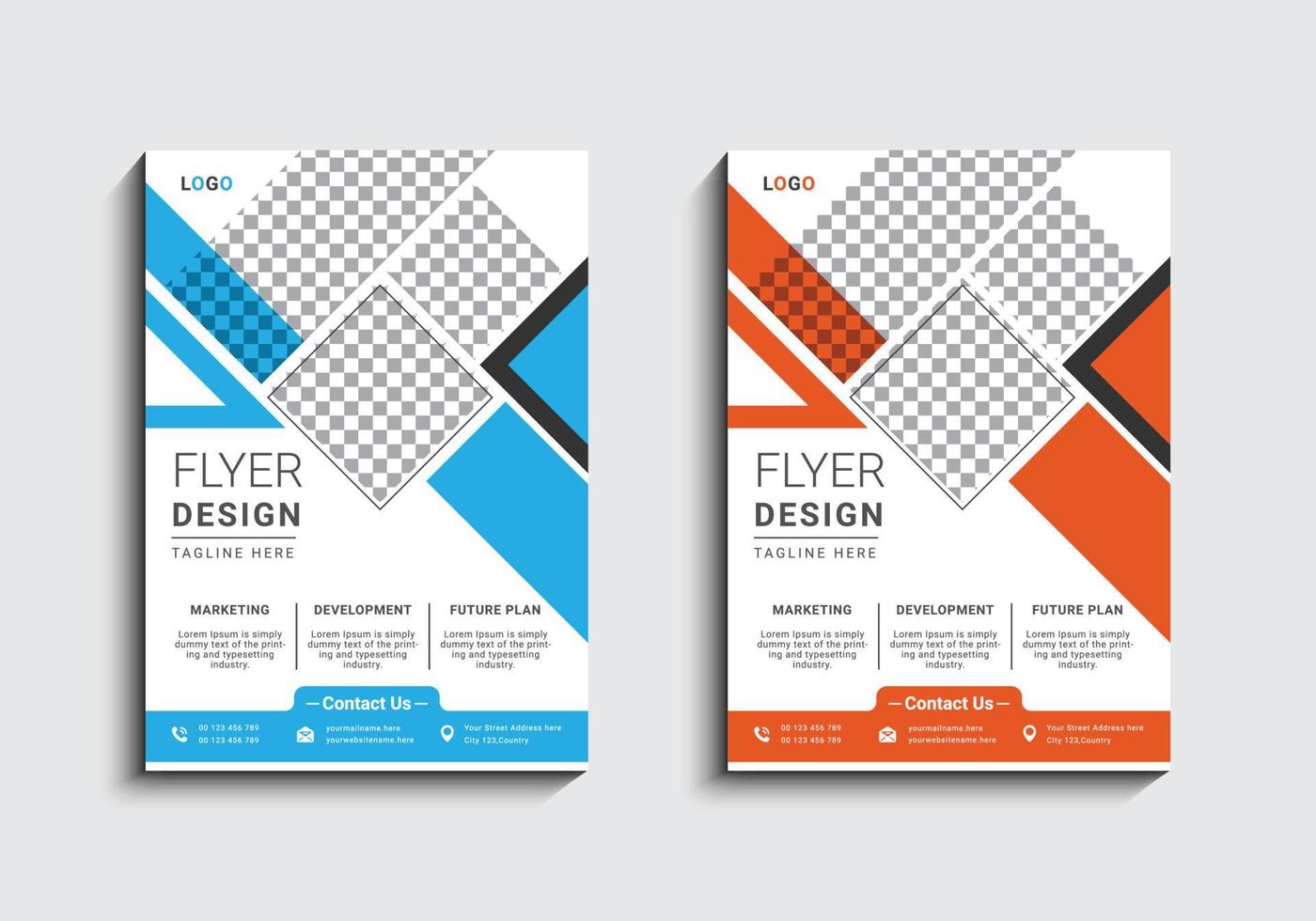 Modern and creative professional corporate business flyer template design in a4 vector