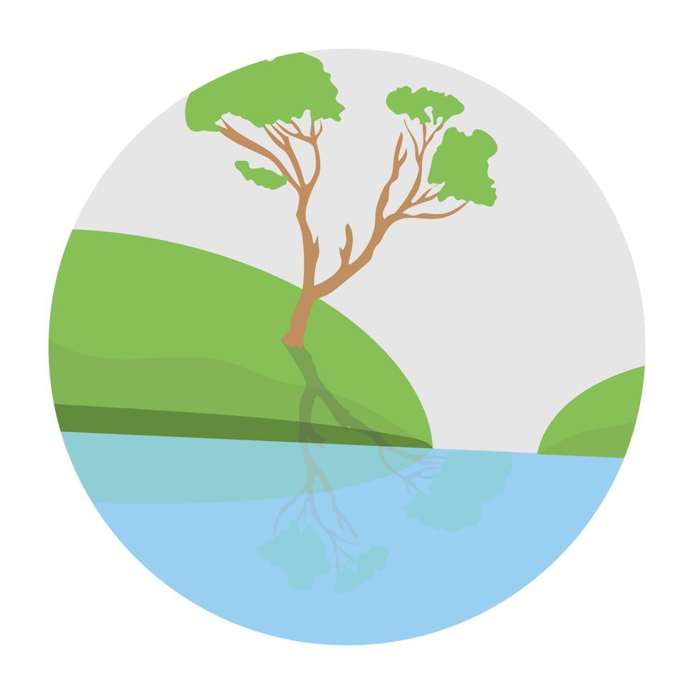 Trendy Valley Concepts vector