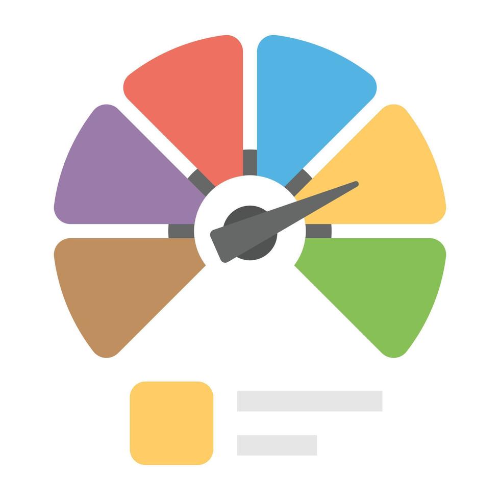 Trendy Speedometer Chart vector