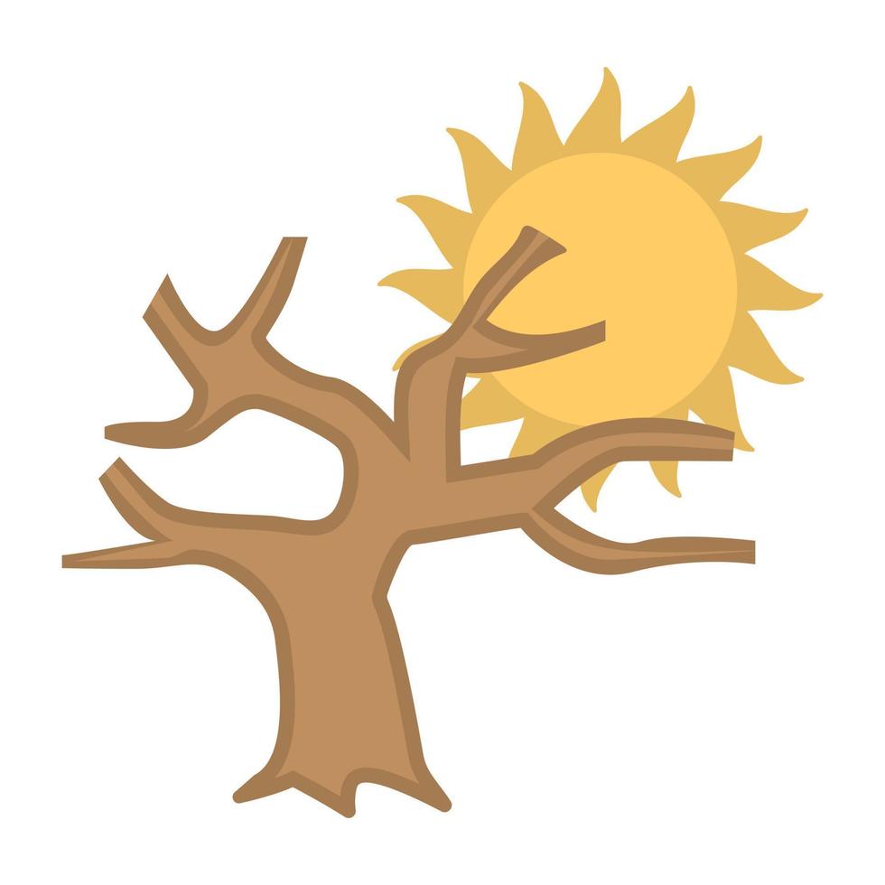 Trendy Bare Tree vector