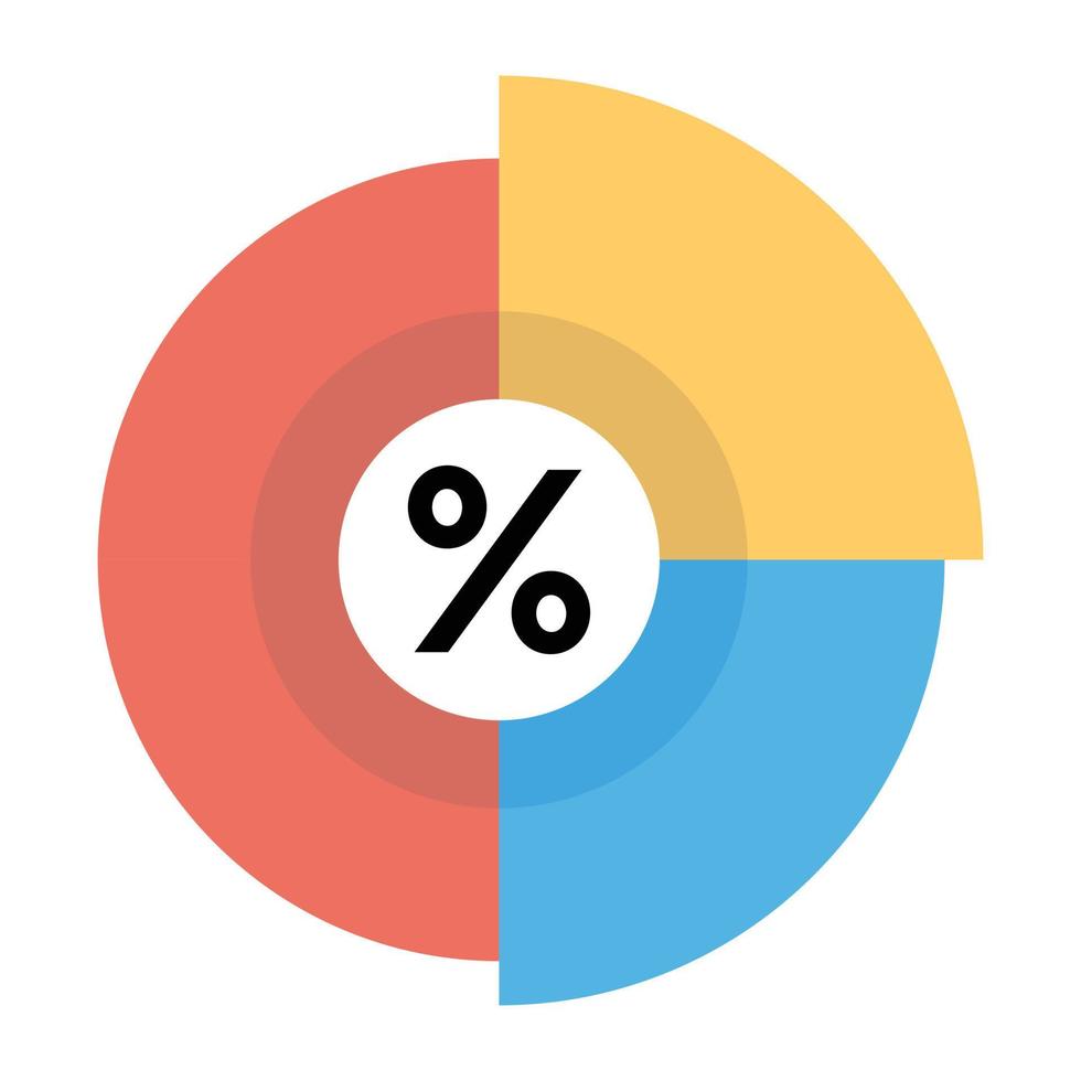 Trendy Abstract Pie vector