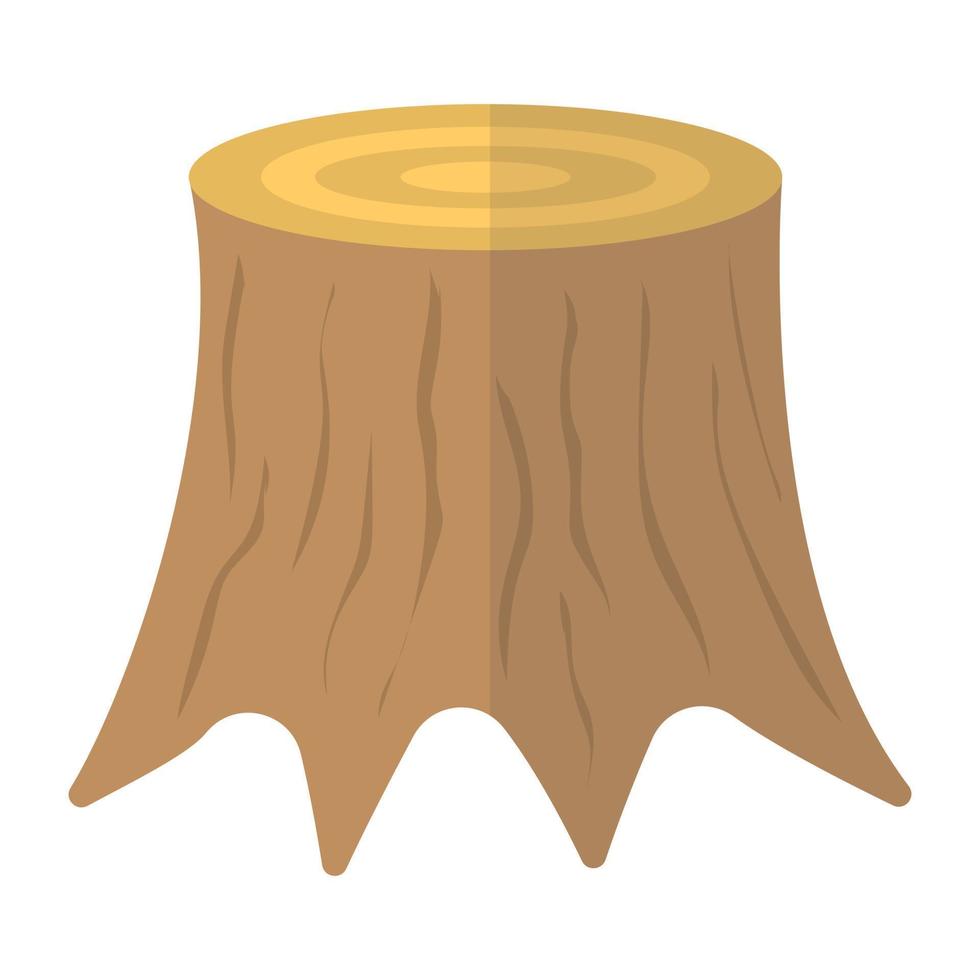 Trendy Wood log vector