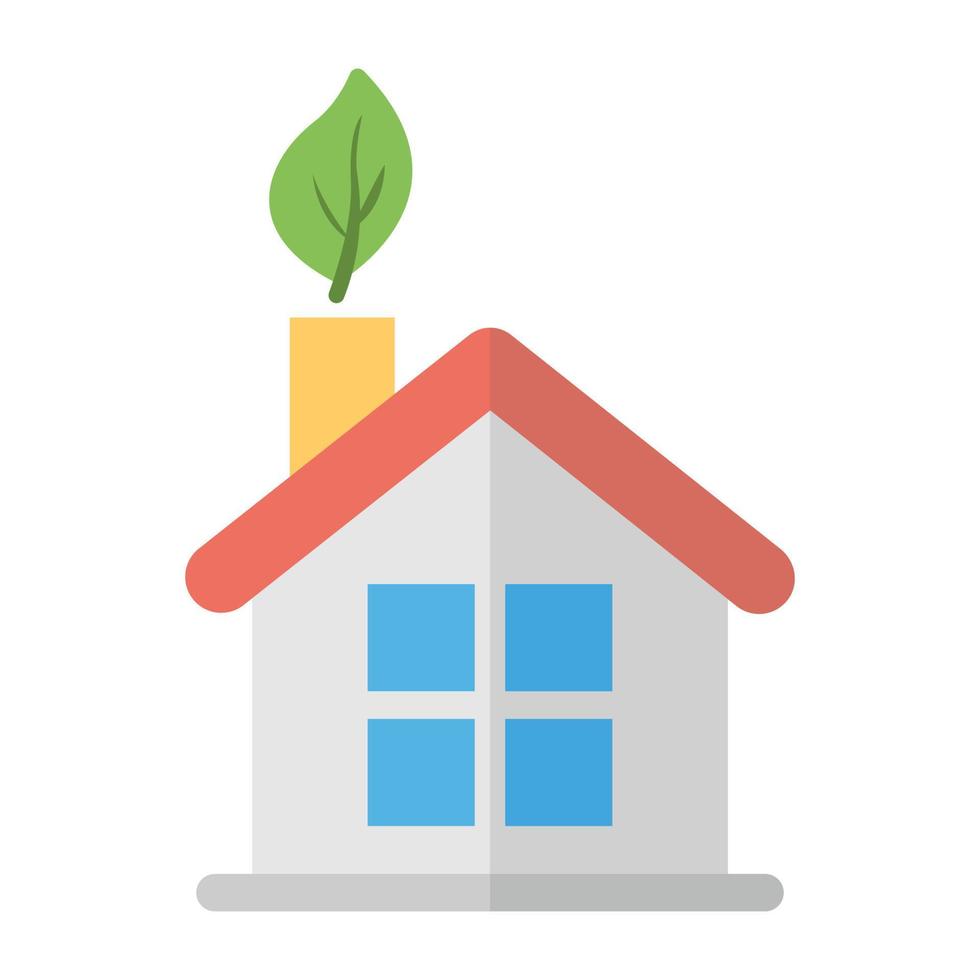 Trendy Eco House vector
