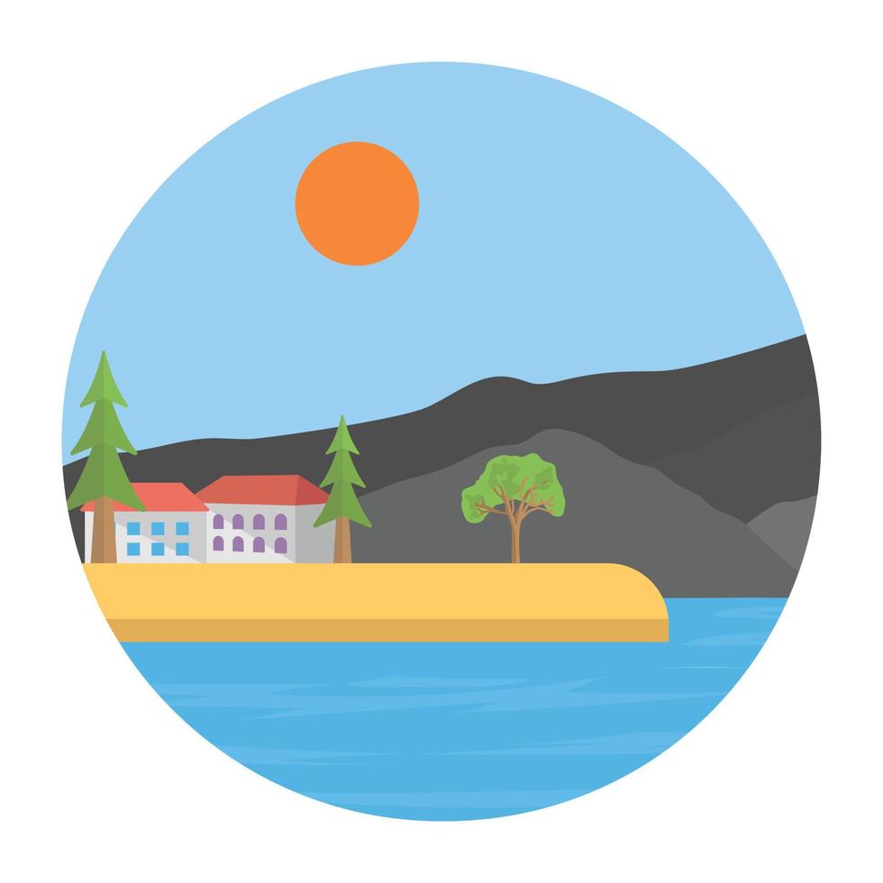 Trendy Island Concepts vector