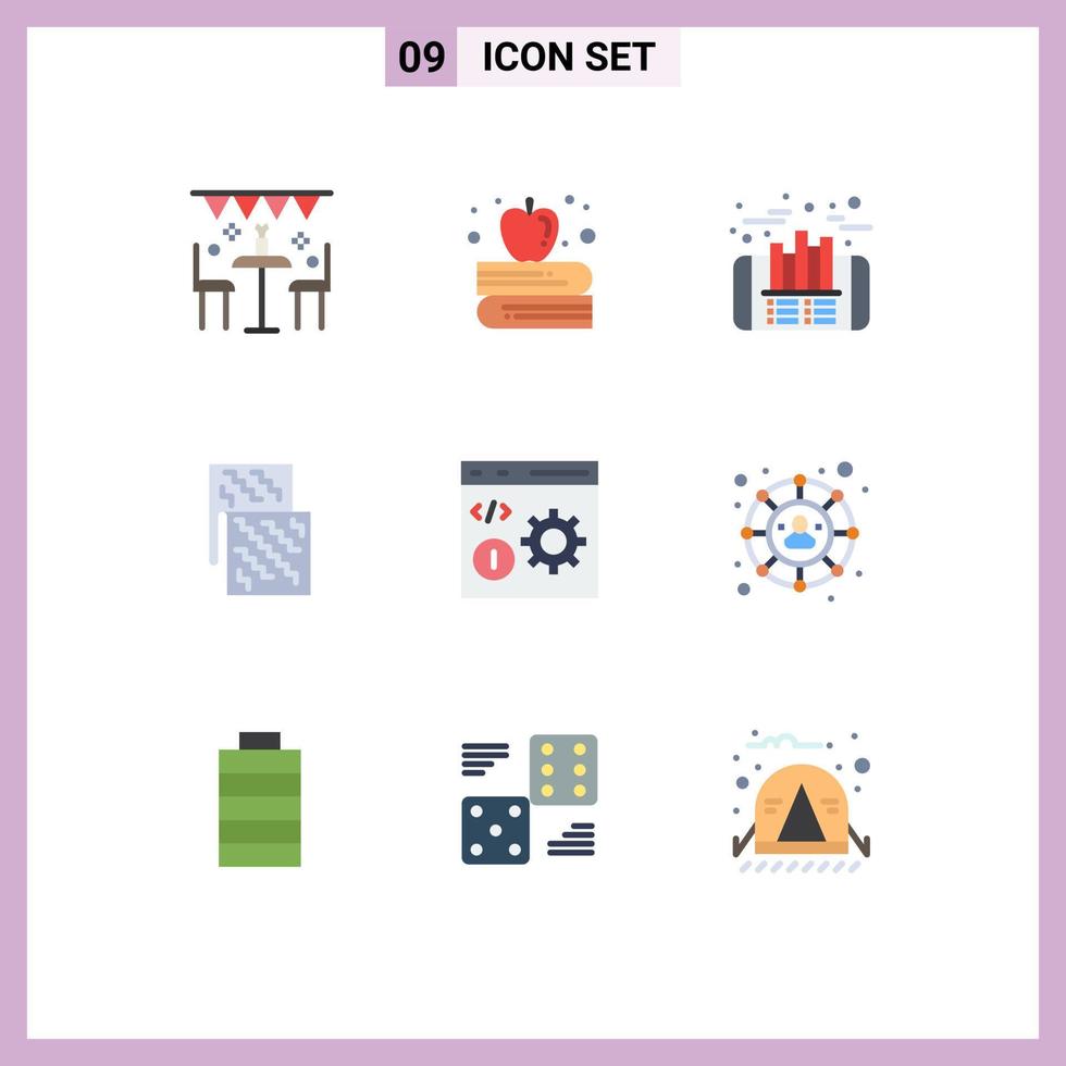 9 Creative Icons Modern Signs and Symbols of browser future finance fabric cloth Editable Vector Design Elements