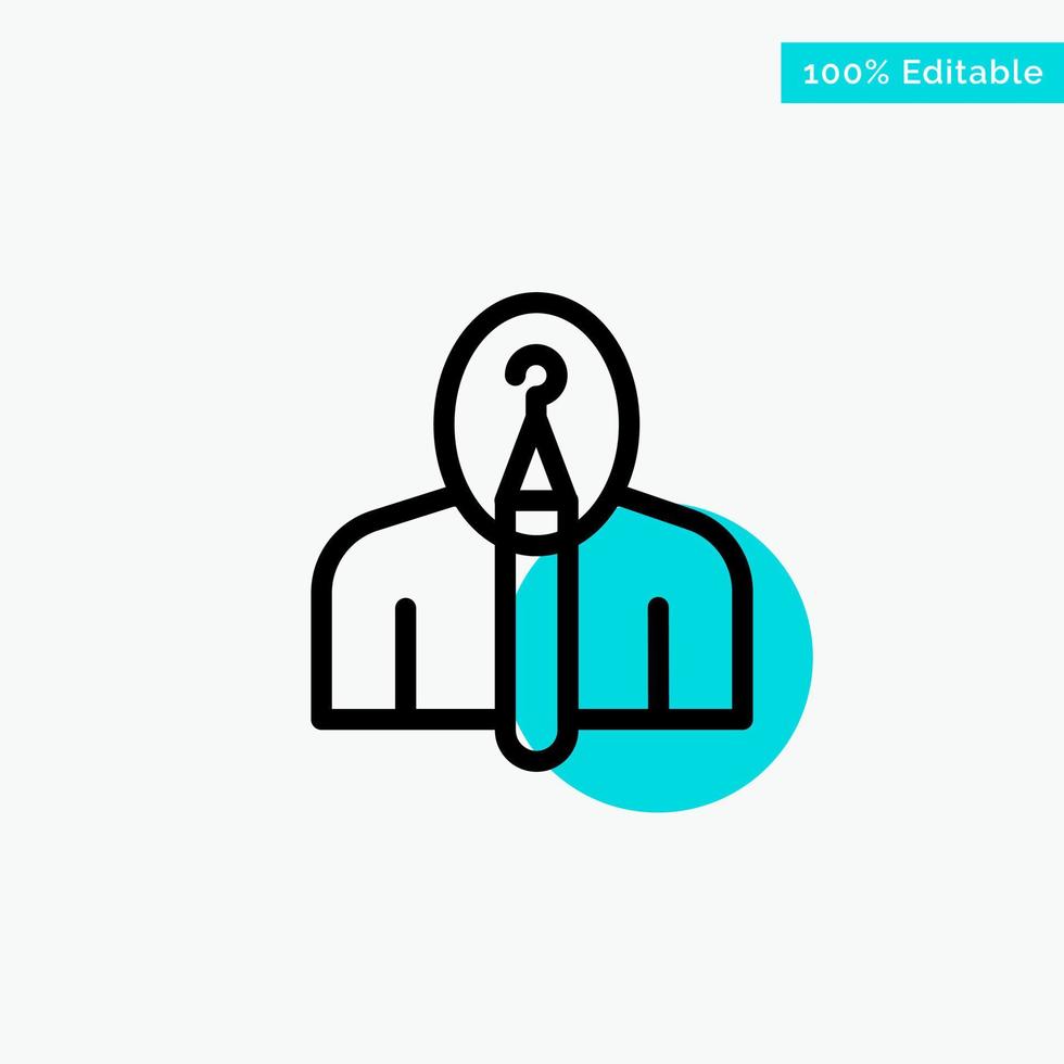 Anonymous Artist Author Authorship Creative turquoise highlight circle point Vector icon