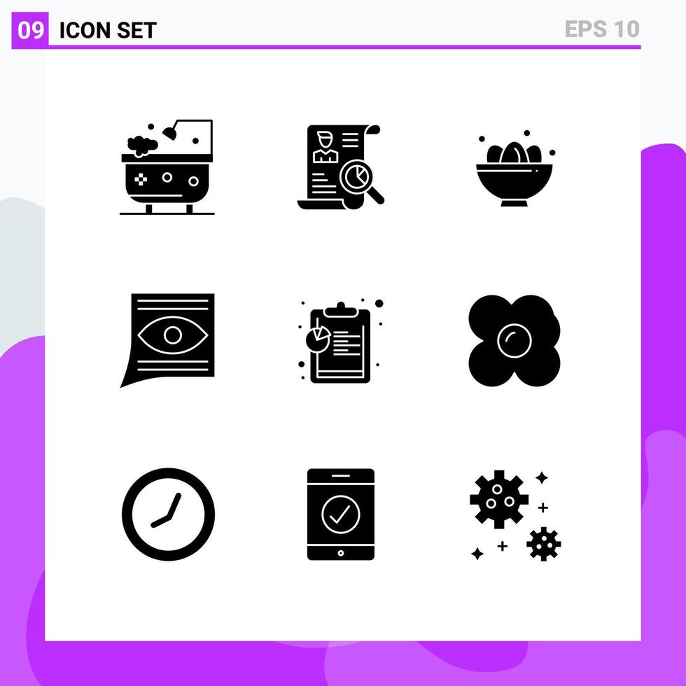 9 Creative Icons Modern Signs and Symbols of email contact search communication egg Editable Vector Design Elements
