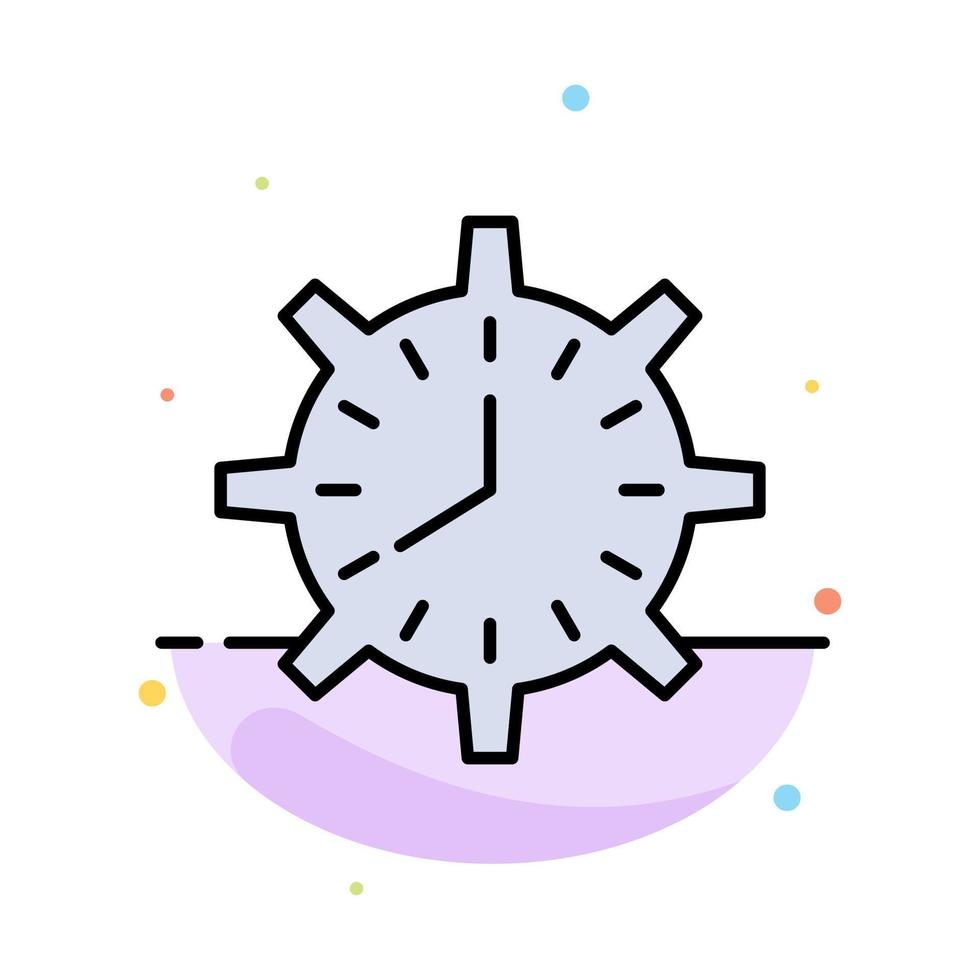 Clock Deadline Time Timepiece Timing Watch Work Abstract Flat Color Icon Template vector