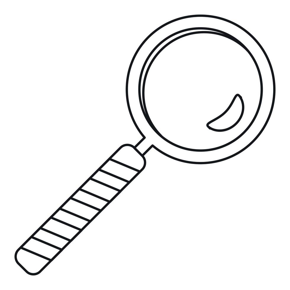 Magnify icon, outline style vector