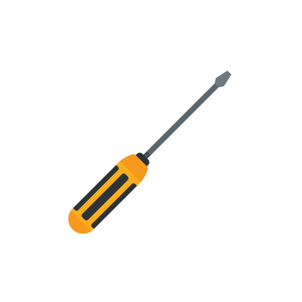 Screwdriver icon flat isolated vector