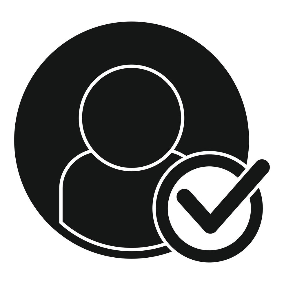 vector simple de icono de cliente aprobado. sistema de plataforma