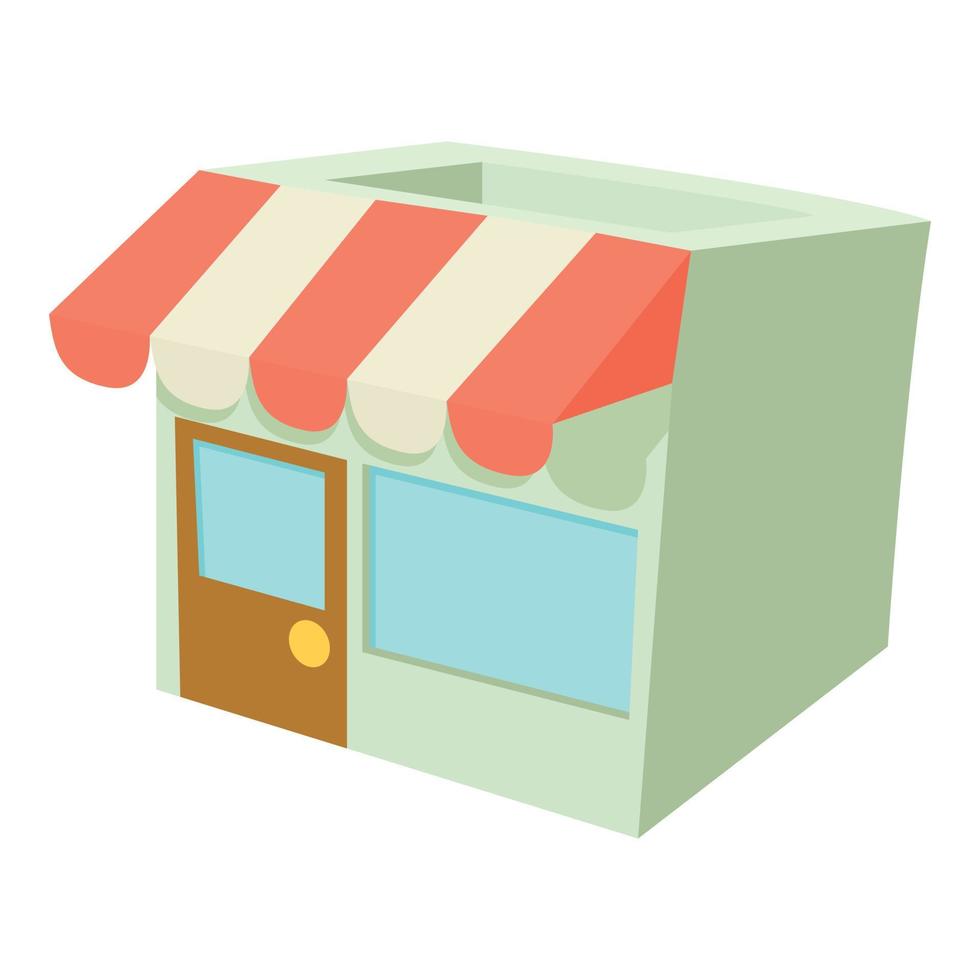 icono de tienda, estilo de dibujos animados vector