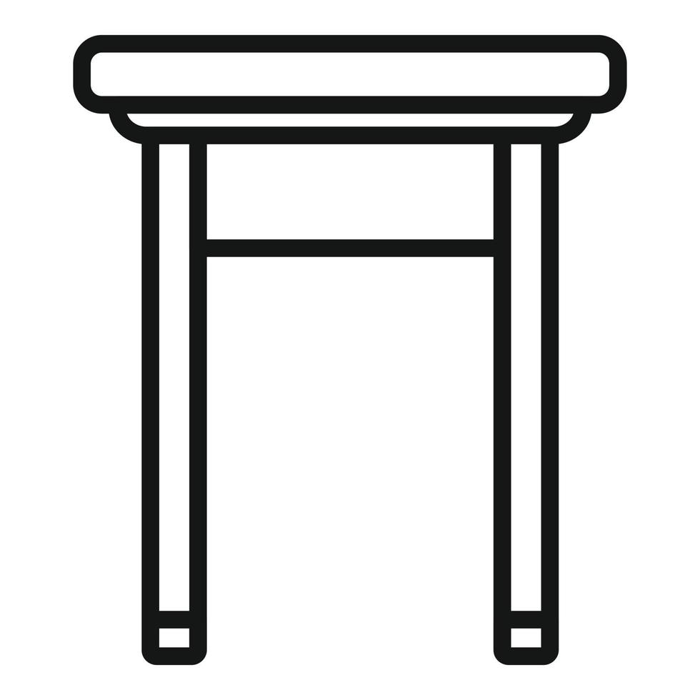 Backless chair icon outline vector. Room design vector