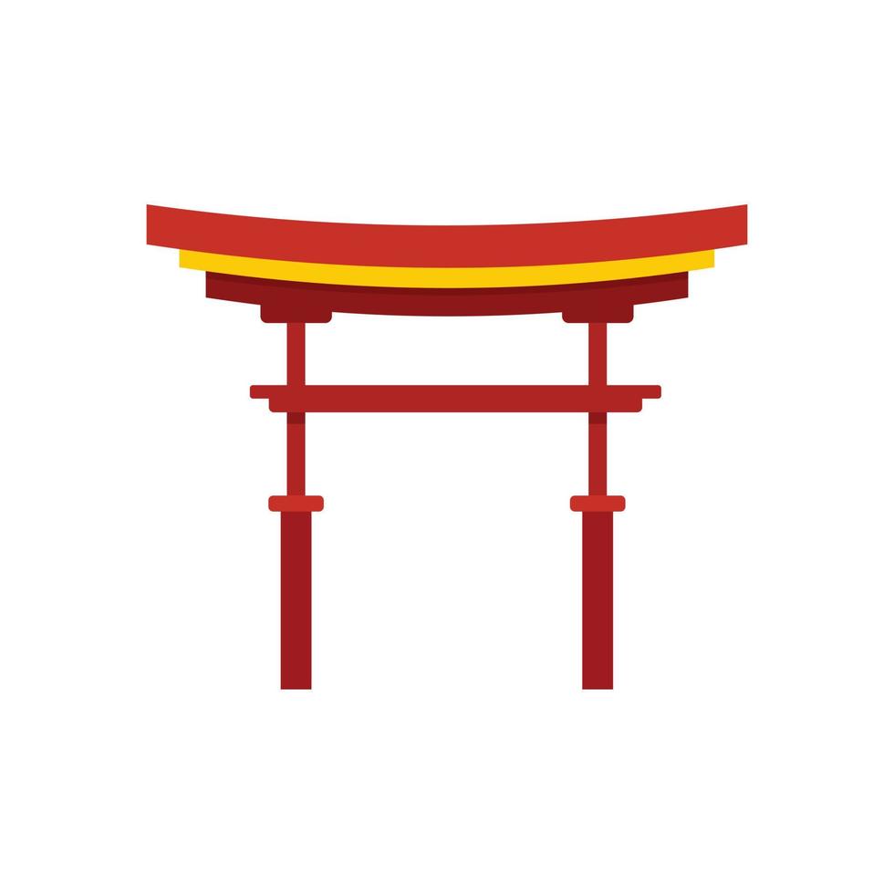 China sightseeing icon flat isolated vector