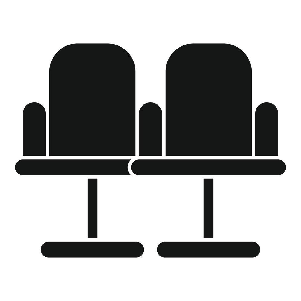 Cinema movie chair icon simple vector. Video film vector