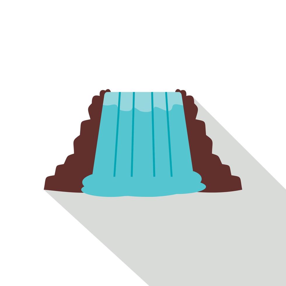 Niagara Falls, Ontario, Canada icon, flat style vector
