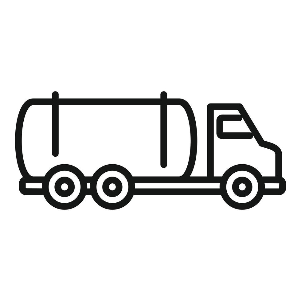 Milk tank truck icon outline vector. Factory cheese vector