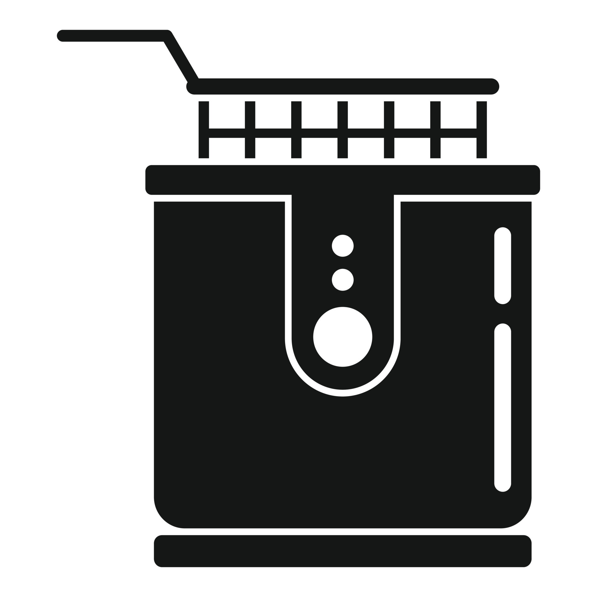 Restaurant deep fryer icon simple vector. Fry basket 14859955 Vector