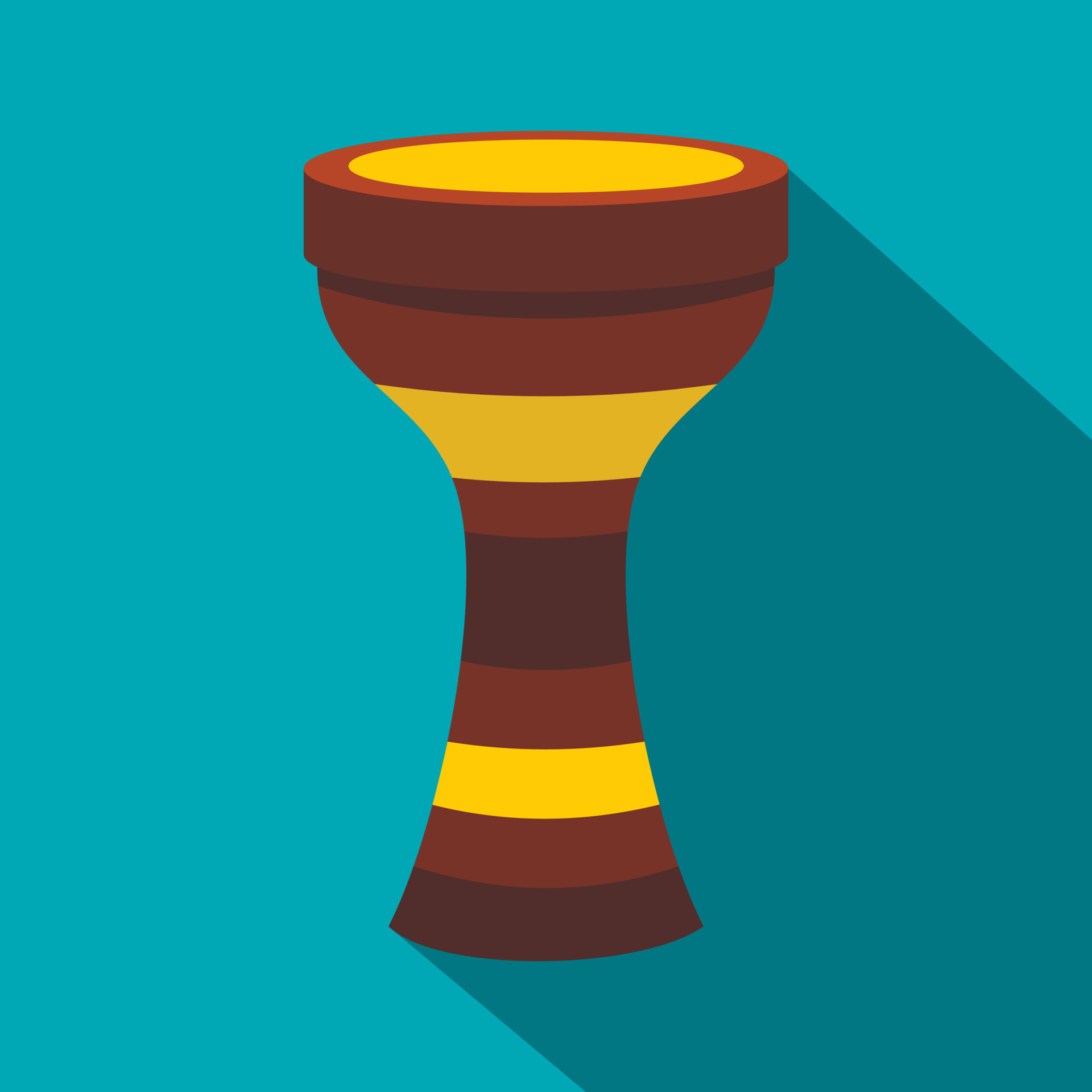 Darbuka musical instrument icon, flat style 14859959 Vector Art at Vecteezy