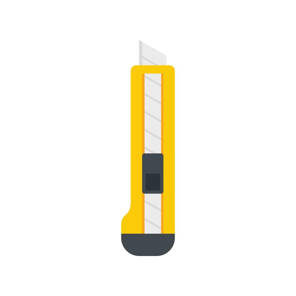 Carpenter knife icon flat isolated vector