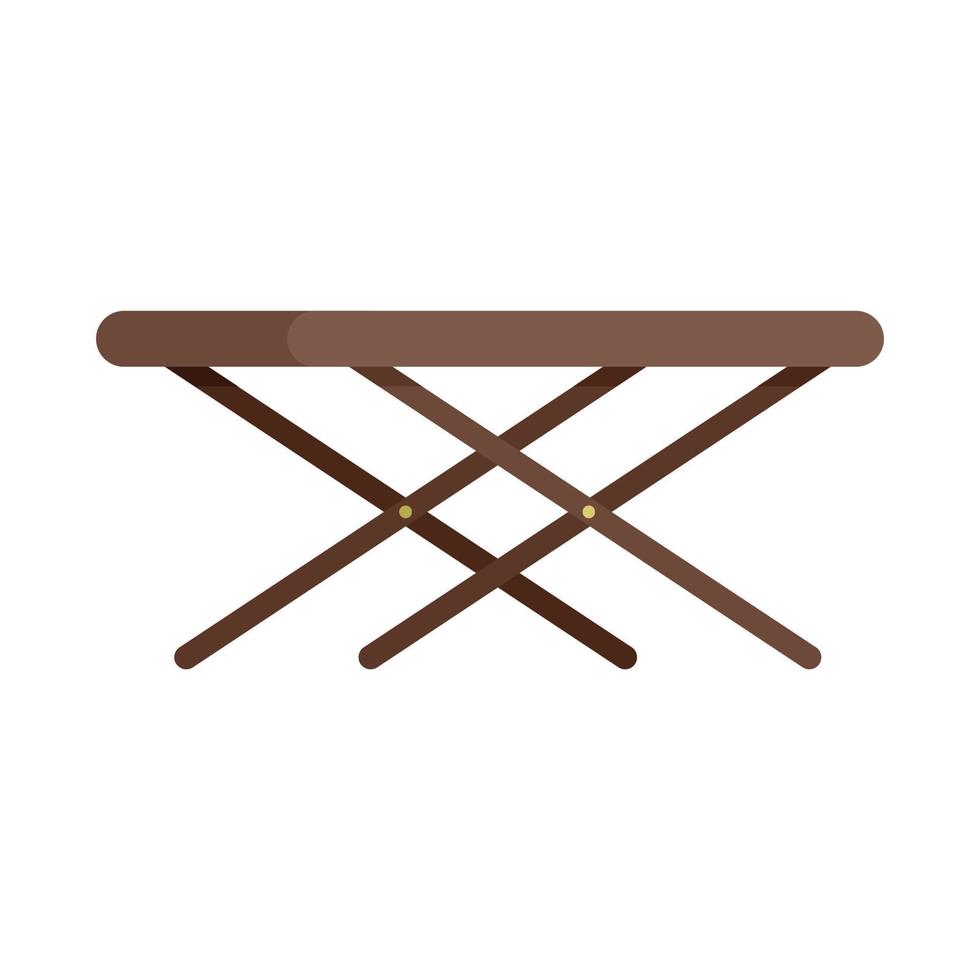 Portable outdoor table icon flat isolated vector