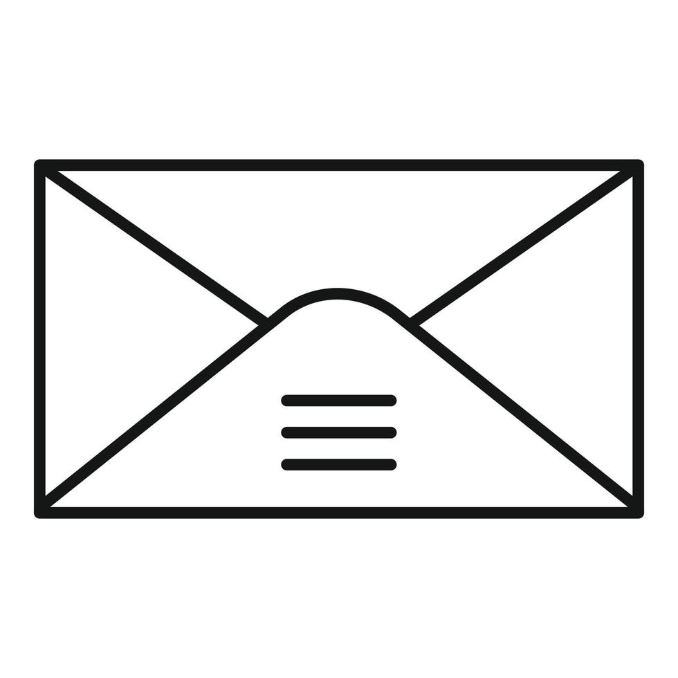 Blank envelope icon outline vector. Mail letter vector