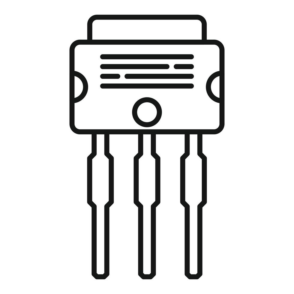 Voltage charge icon outline vector. Electric regulator vector