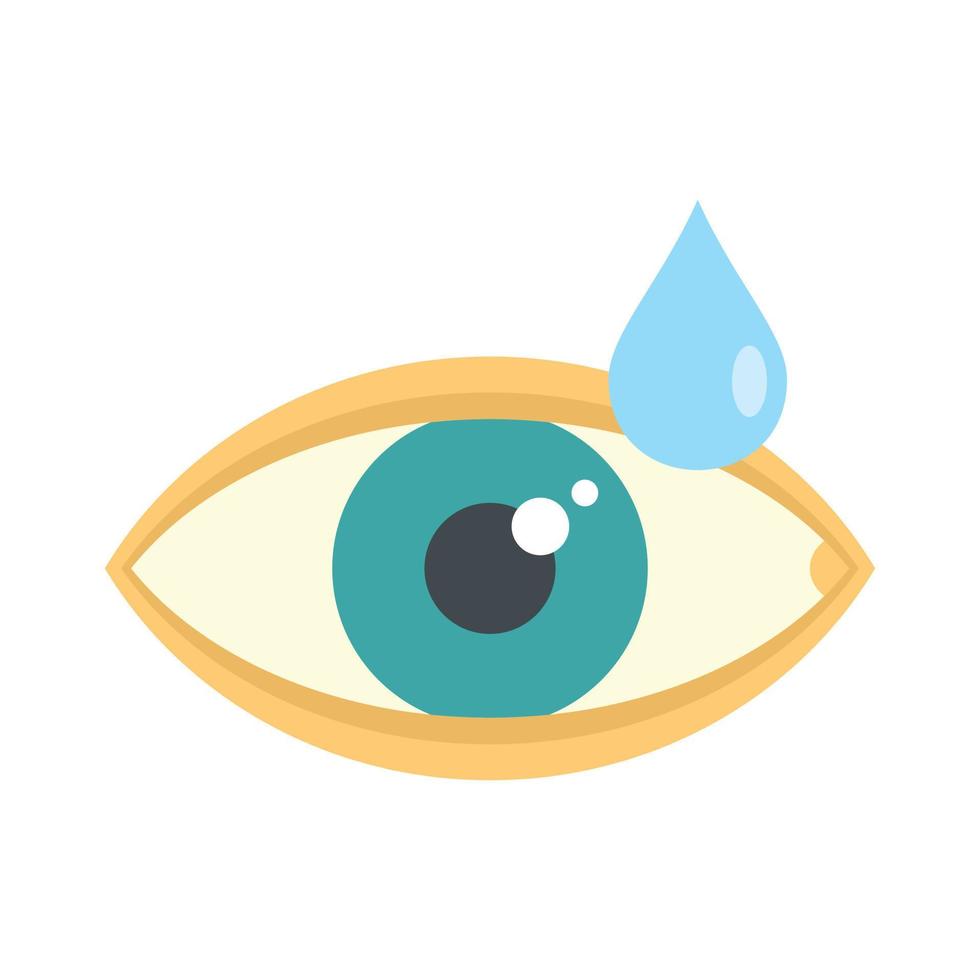 Medical eye drop icon flat isolated vector