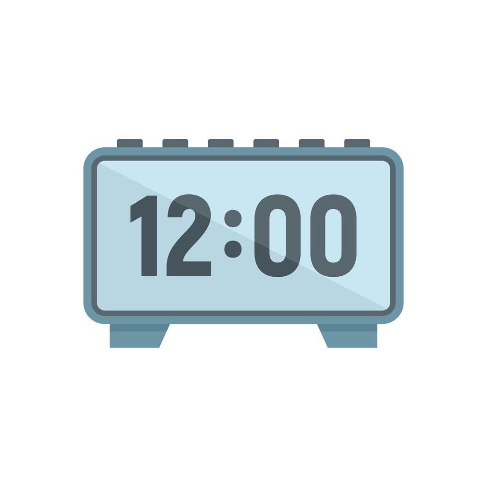 Digital alarm clock repair icon flat isolated vector