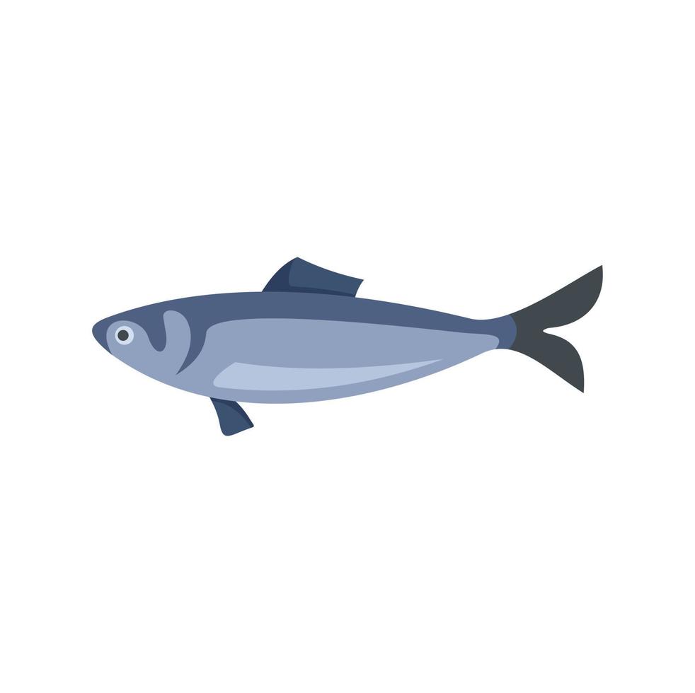 vector aislado plano de icono de pescado sueco