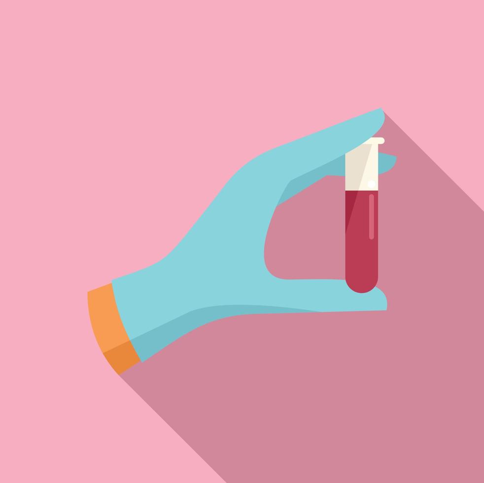 Lab test tube icon flat vector. Quality expert vector