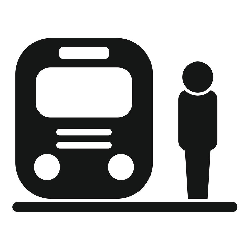 tren metro icono simple vector. plataforma de la ciudad vector